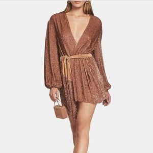 NWT Retrofete Gabrielle Sequined Wrap Dress